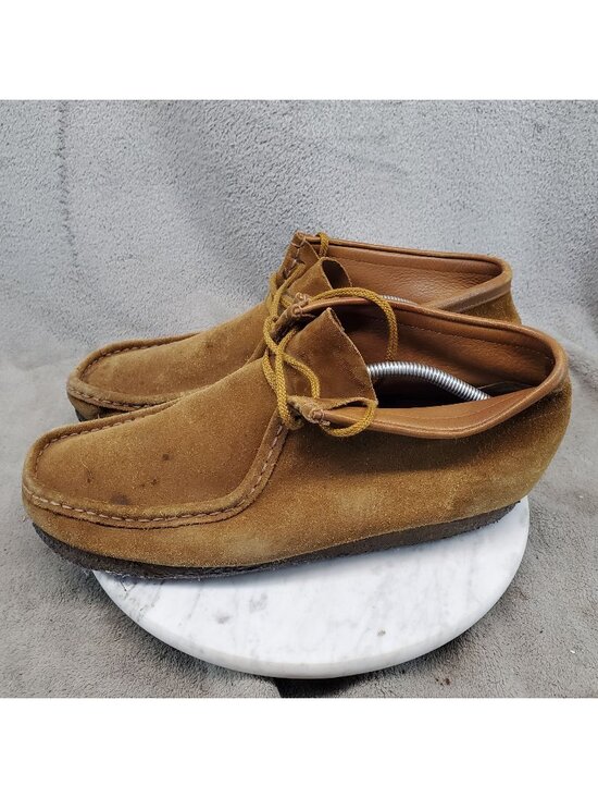 Clarks Shoes Mens Size 13 Originals Wallabees Brown Leather Loafers *Read* main image 9